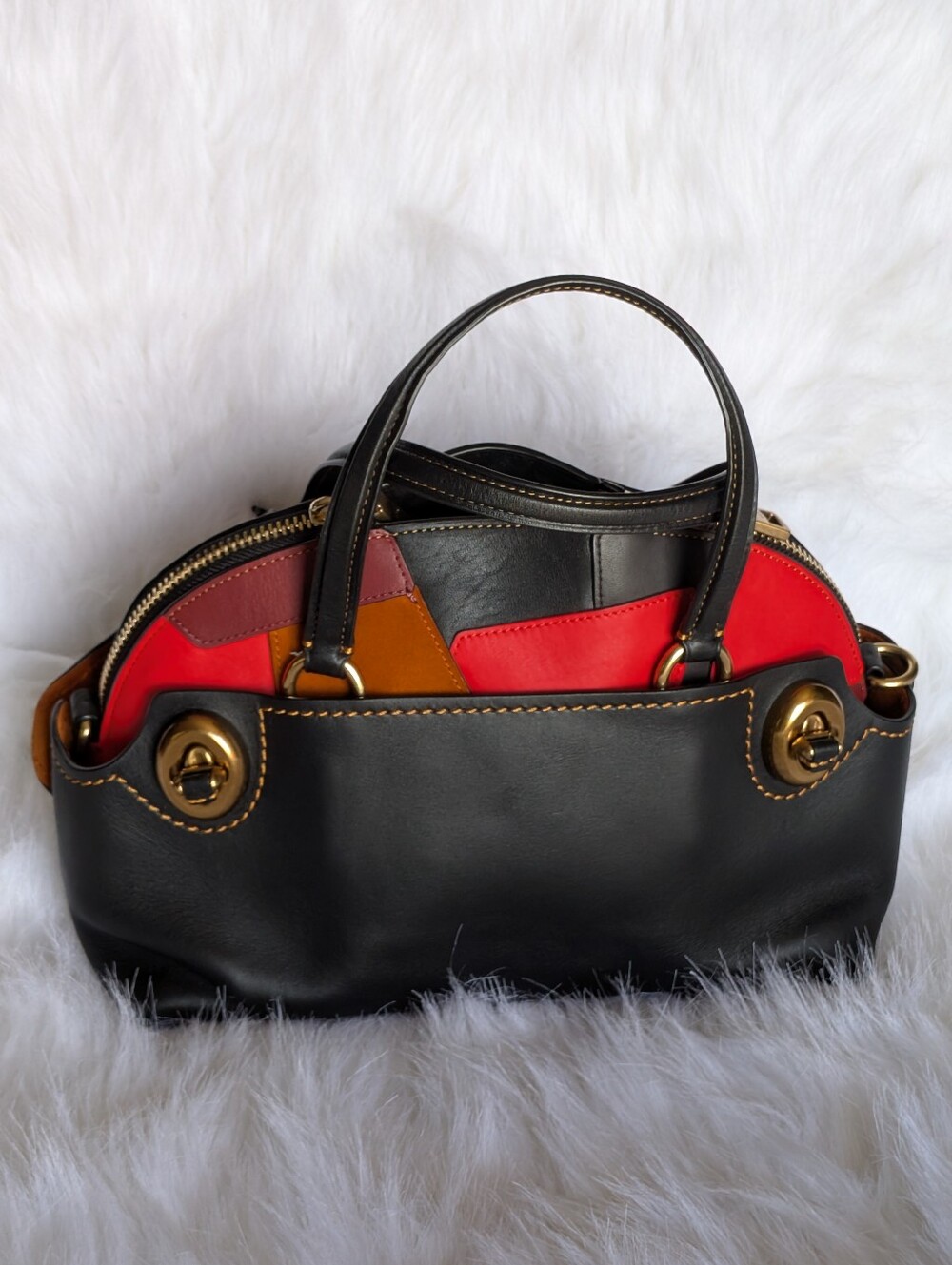 Coach Ultra Rare Limited Edition Outlaw Patchwork Satchel - Picture 9 of 16